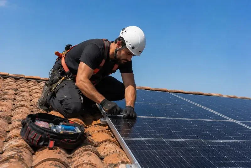 Maintenance et monitoring de panneaux solaires à Fouzilhon