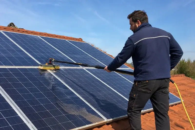 Nettoyage et entretien de panneaux solaires à Fouzilhon